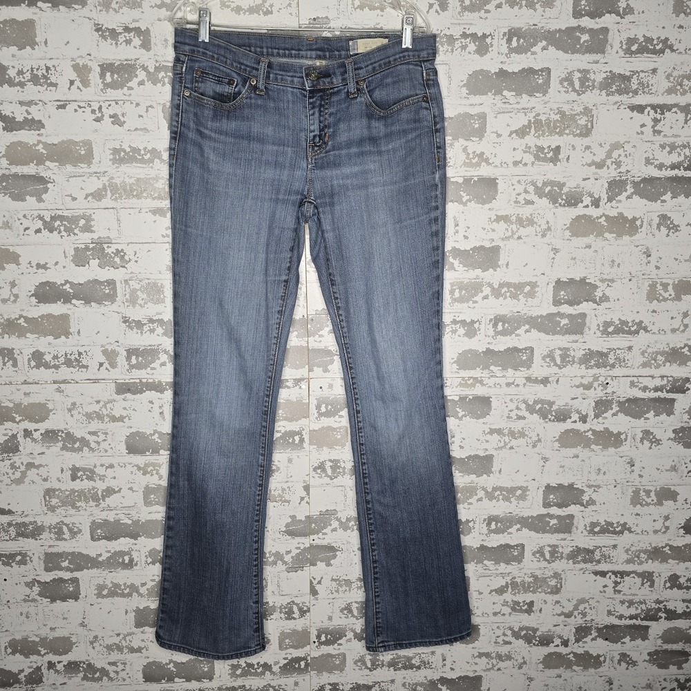 Gap Jeans Womens 10XL Tall Bootcut Stretch Light Blue Wash Denim Distressed Hem